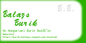 balazs burik business card